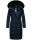 Navahoo Fahmiyaa Damen lange Winterjacke Mantel gesteppt B850 Navy-Gr.XS
