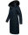 Navahoo Fahmiyaa Damen lange Winterjacke Mantel gesteppt B850 Navy-Gr.XS