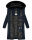 Navahoo Fahmiyaa Damen lange Winterjacke Mantel gesteppt B850 Navy-Gr.XS