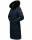 Navahoo Fahmiyaa Damen lange Winterjacke Mantel gesteppt B850 Navy-Gr.S