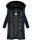 Navahoo Fahmiyaa Damen lange Winterjacke Mantel gesteppt B850 Navy-Gr.S