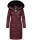Navahoo Fahmiyaa Damen lange Winterjacke Mantel gesteppt B850 Weinrot-Gr.XS