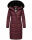 Navahoo Fahmiyaa Damen lange Winterjacke Mantel gesteppt B850 Weinrot-Gr.S