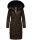 Navahoo Fahmiyaa Damen lange Winterjacke Mantel gesteppt B850 Schoko-Gr.XS