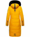 Navahoo Fahmiyaa Damen lange Winterjacke Mantel gesteppt B850 Gelb-Gr.XS