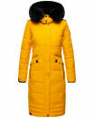 Navahoo Fahmiyaa Damen lange Winterjacke Mantel gesteppt B850 Gelb-Gr.L