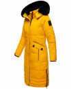 Navahoo Fahmiyaa Damen lange Winterjacke Mantel gesteppt B850 Gelb-Gr.L