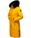 Navahoo Fahmiyaa Damen lange Winterjacke Mantel gesteppt B850 Gelb-Gr.L