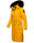 Navahoo Fahmiyaa Damen lange Winterjacke Mantel gesteppt B850 Gelb-Gr.L
