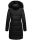 Navahoo Cosimaa Damen Winterjacke lang Kapuze Teddyfell inkl. Regenschirm B854 Schwarz-Gr.XS