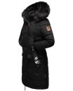Navahoo Cosimaa Damen Winterjacke lang Kapuze Teddyfell inkl. Regenschirm B854 Schwarz-Gr.XL