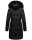 Navahoo Cosimaa Damen Winterjacke lang Kapuze Teddyfell inkl. Regenschirm B854 Schwarz-Gr.XL