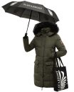 Navahoo Cosimaa Damen Winterjacke lang Kapuze Teddyfell...