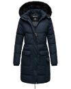 Navahoo Cosimaa Damen Winterjacke lang Kapuze Teddyfell inkl. Regenschirm B854 Navy-Gr.XL