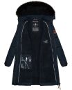 Navahoo Cosimaa Damen Winterjacke lang Kapuze Teddyfell inkl. Regenschirm B854 Navy-Gr.XL