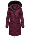 Navahoo Cosimaa Damen Winterjacke lang Kapuze Teddyfell inkl. Regenschirm B854 Weinrot-Gr.XS