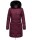 Navahoo Cosimaa Damen Winterjacke lang Kapuze Teddyfell inkl. Regenschirm B854 Weinrot-Gr.XS