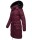Navahoo Cosimaa Damen Winterjacke lang Kapuze Teddyfell inkl. Regenschirm B854 Weinrot-Gr.L