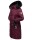 Navahoo Cosimaa Damen Winterjacke lang Kapuze Teddyfell inkl. Regenschirm B854 Weinrot-Gr.L