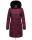 Navahoo Cosimaa Damen Winterjacke lang Kapuze Teddyfell inkl. Regenschirm B854 Weinrot-Gr.XL
