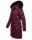 Navahoo Cosimaa Damen Winterjacke lang Kapuze Teddyfell inkl. Regenschirm B854 Weinrot-Gr.XL