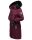 Navahoo Cosimaa Damen Winterjacke lang Kapuze Teddyfell inkl. Regenschirm B854 Weinrot-Gr.XL