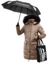 Navahoo Cosimaa Damen Winterjacke lang Kapuze Teddyfell...