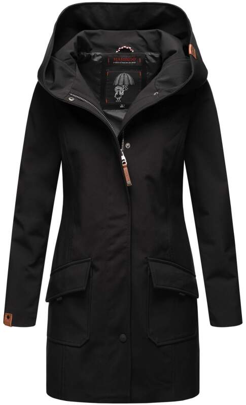 Marikoo Mayleen Damen Softshell Jacke mit Kapuze B856 Schwarz-Gr.XS
