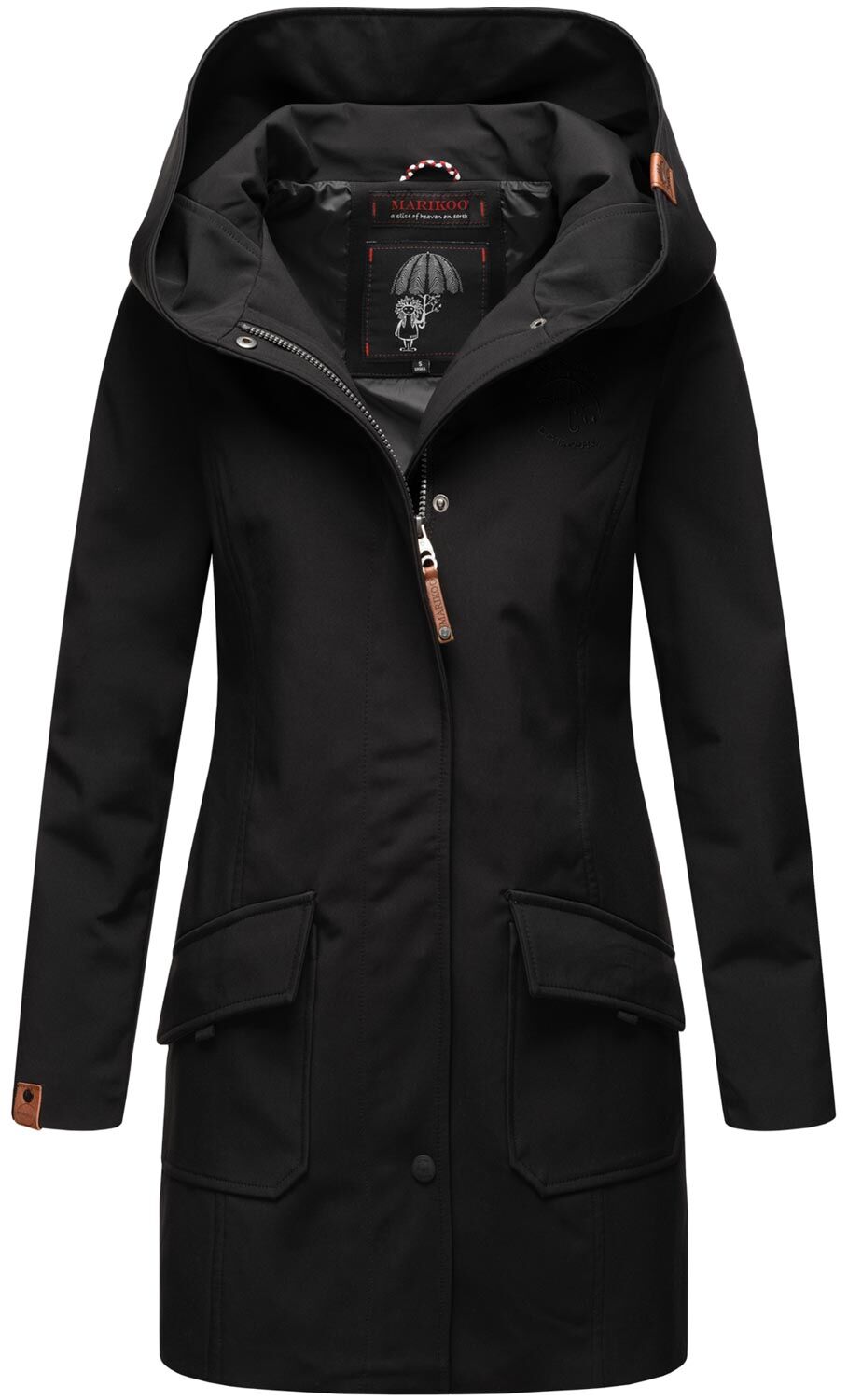 Marikoo Mayleen Damen Softshell Jacke mit Kapuze B856 Schwarz-Gr.M - ,  79,90 €