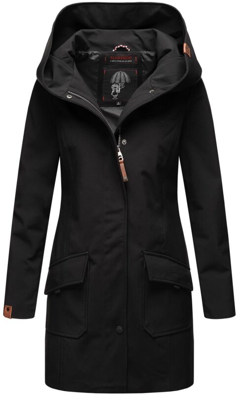 Marikoo Mayleen Damen Softshell Jacke mit Kapuze B856 Schwarz-Gr.M