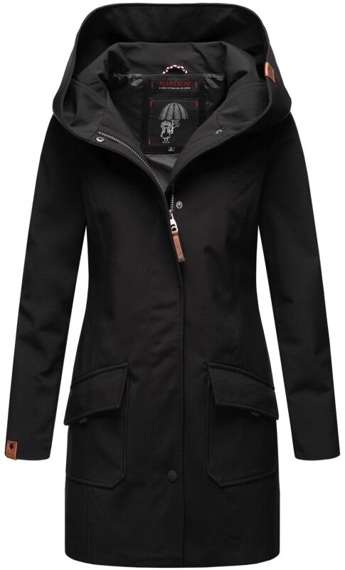 Marikoo Mayleen Damen Softshell Jacke mit Kapuze B856 Schwarz-Gr.XL