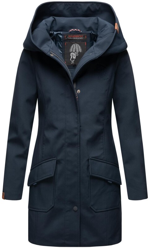Marikoo Mayleen Damen Softshell Jacke mit Kapuze B856 Navy-Gr.L