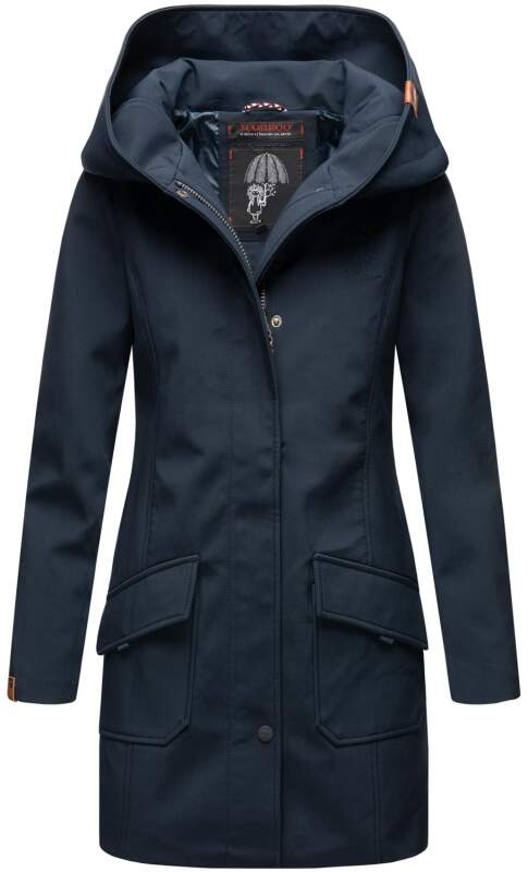 Marikoo Mayleen Damen Softshell Jacke mit Kapuze B856 Navy-Gr.XXXL