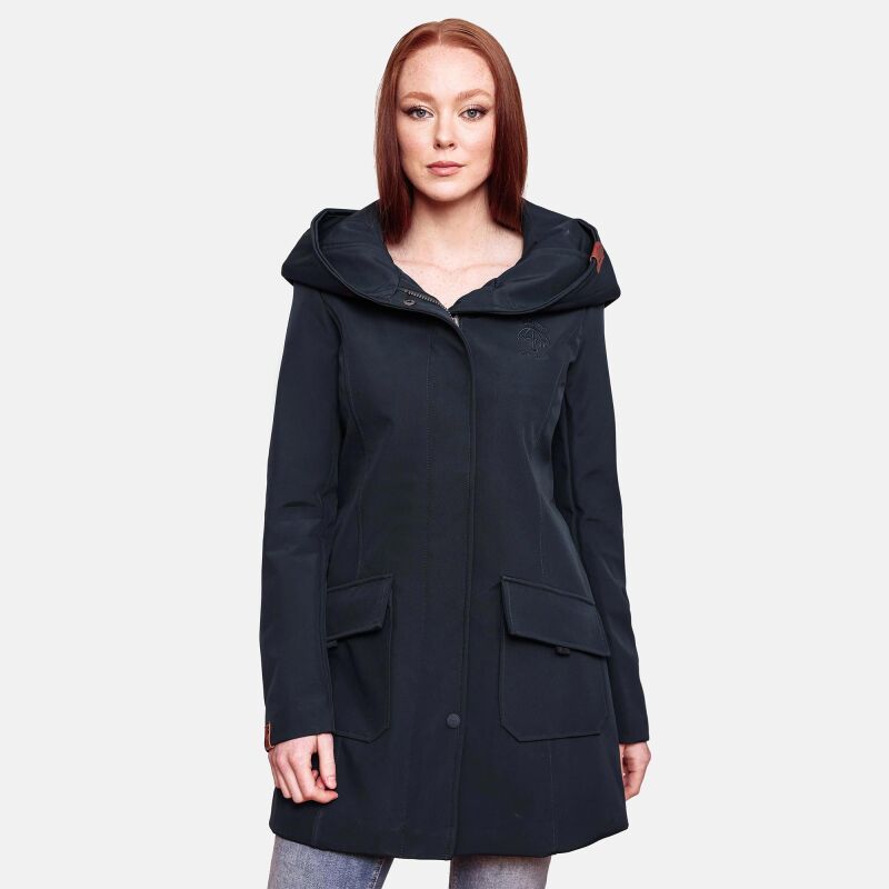 Marikoo Mayleen Damen Softshell Jacke mit Kapuze B856 Navy-Gr.XXXL