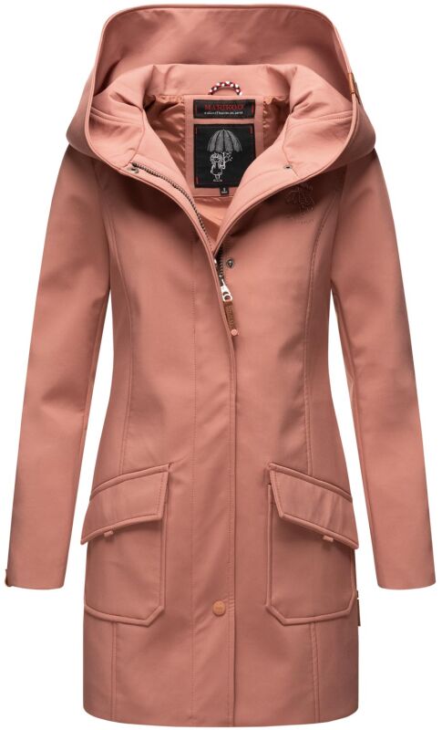 Marikoo Mayleen Damen Softshell Jacke mit Kapuze B856 Terracotta-Gr.L