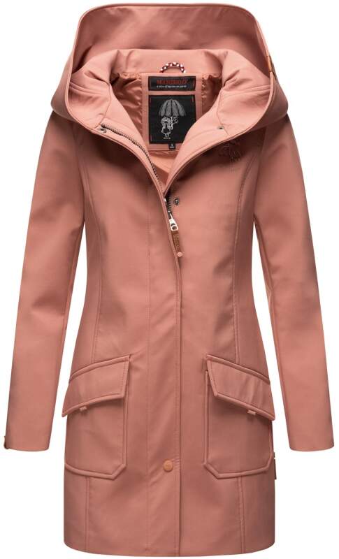 Marikoo Mayleen Damen Softshell Jacke mit Kapuze B856 Terracotta-Gr.XXXL