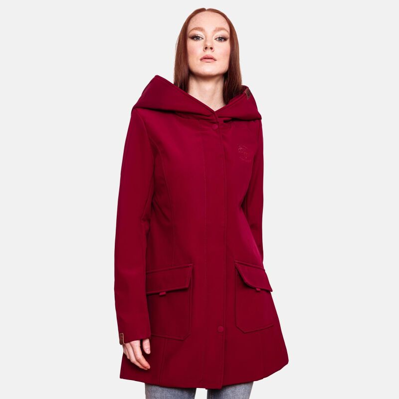Marikoo Mayleen Damen Softshell Jacke mit Kapuze B856 Bordeaux-Gr.XL