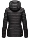 Marikoo Asraa Damen Steppjacke mit Kapuze gesteppt Übergangsjacke B857 Schwarz-Gr.XS