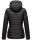 Marikoo Asraa Damen Steppjacke mit Kapuze gesteppt Übergangsjacke B857 Schwarz-Gr.XS