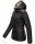 Marikoo Asraa Damen Steppjacke mit Kapuze gesteppt Übergangsjacke B857 Schwarz-Gr.M
