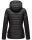 Marikoo Asraa Damen Steppjacke mit Kapuze gesteppt Übergangsjacke B857 Schwarz-Gr.M