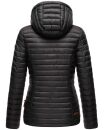 Marikoo Asraa Damen Steppjacke mit Kapuze gesteppt Übergangsjacke B857 Schwarz-Gr.L