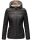 Marikoo Asraa Damen Steppjacke mit Kapuze gesteppt Übergangsjacke B857 Schwarz-Gr.L