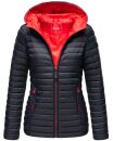 Marikoo Asraa Damen Steppjacke mit Kapuze gesteppt...