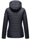 Marikoo Asraa Damen Steppjacke mit Kapuze gesteppt Übergangsjacke B857 Navy-Gr.XL
