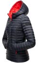 Marikoo Asraa Damen Steppjacke mit Kapuze gesteppt Übergangsjacke B857 Navy-Gr.XL