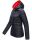 Marikoo Asraa Damen Steppjacke mit Kapuze gesteppt Übergangsjacke B857 Navy-Gr.XL