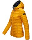 Marikoo Asraa Damen Steppjacke mit Kapuze gesteppt Übergangsjacke B857 Gelb-Gr.XS