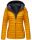 Marikoo Asraa Damen Steppjacke mit Kapuze gesteppt Übergangsjacke B857 Gelb-Gr.L
