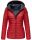 Marikoo Asraa Damen Steppjacke mit Kapuze gesteppt Übergangsjacke B857 Rot-Gr.L